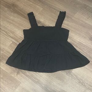 SO Black Cotton Blend Top